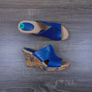 Born Blue Floral Wedges